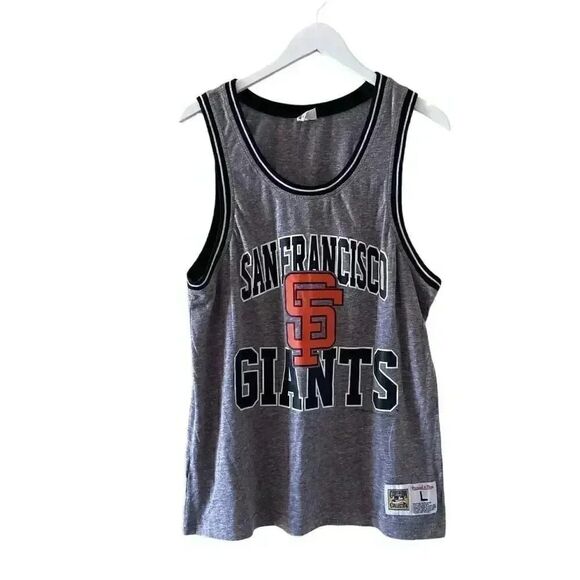 Mitchell & Ness Men San Francisco Giants Sleeveless Baseball Jersey SZ L #1036 - Picture 1 of 11